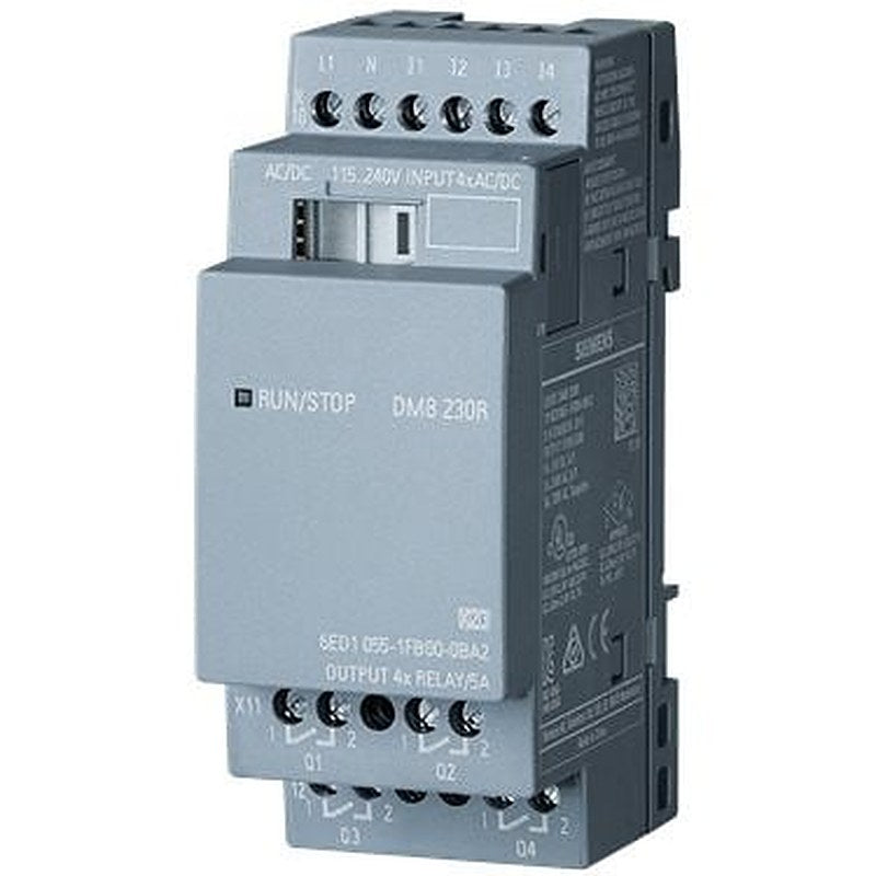 LOGO! DM8 230R expansion module, PS/I/O: 230V/230V/relay, 2 MW, 4 DI/4 DO for LOGO! 8