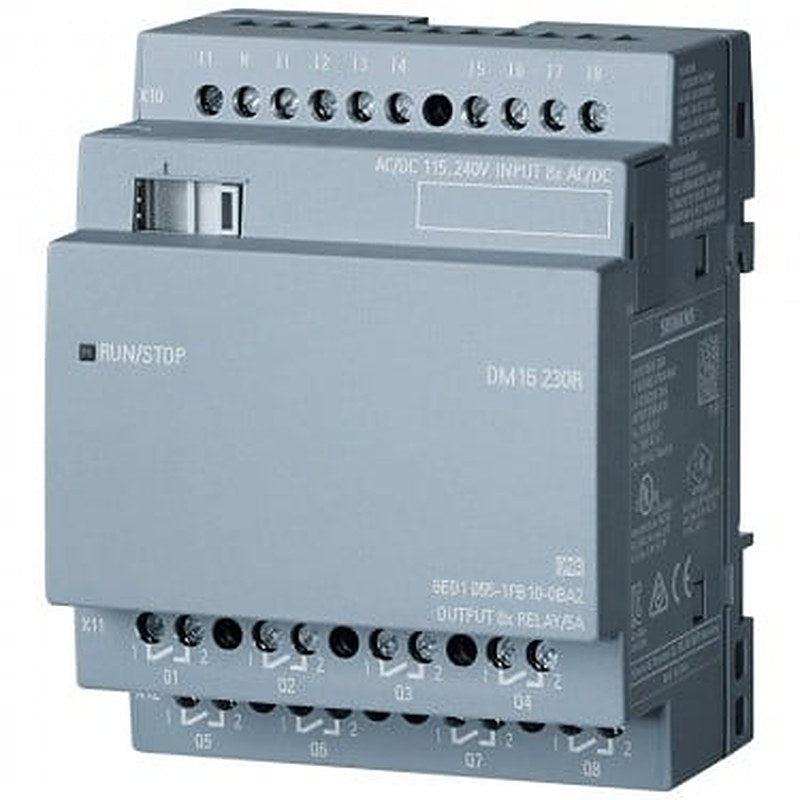 LOGO! DM16 230R expansion module, PS/I/O: 230V/230V/relay, 4 MW, 8 DI/8 DO for LOGO! 8