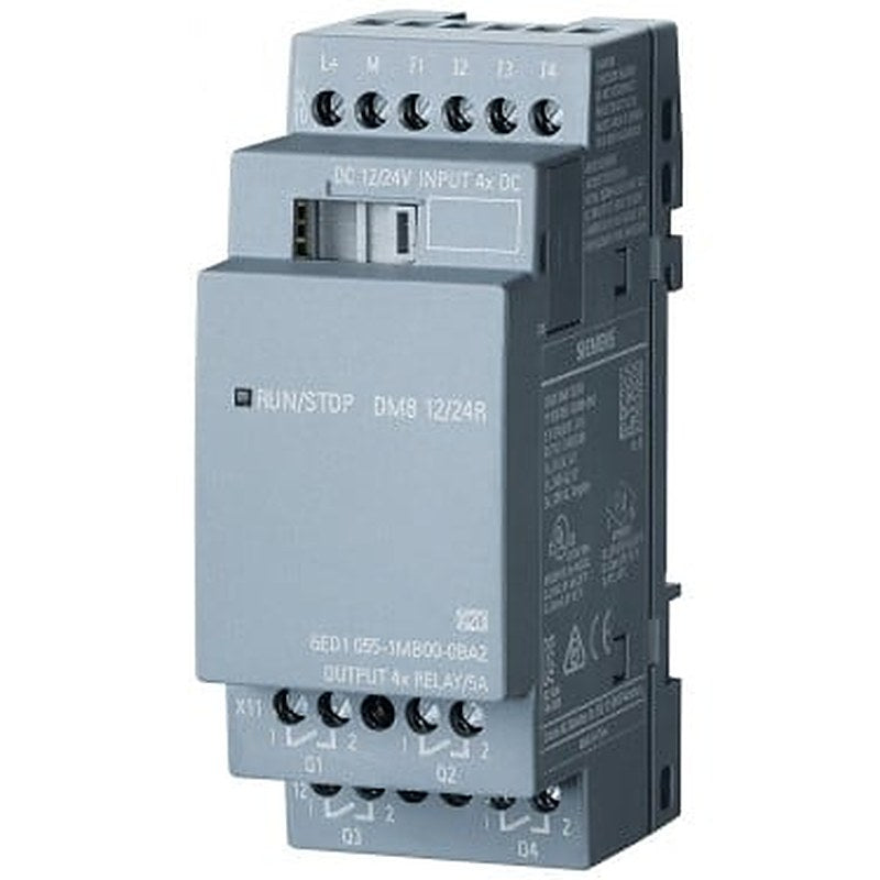 LOGO! DM8 12/24R expansion module, PS/I/O: 12, 24V/12V/24V/relay, 2 MW, 4 DI/4 DO for LOGO! 8