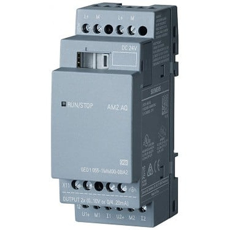 LOGO! AM2 AQ expansion module, PS: 24 V DC, 2 AO, 0-10 V, 0/4-20 mA for LOGO! 8