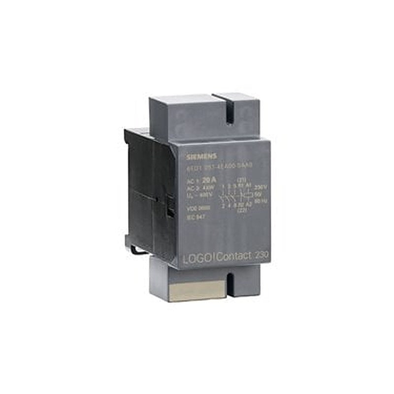 LOGO! contact 230 Switching module for direct switching of resistive loads up to 20 A and motors up to 4 kW, 230 V AC, 3 NO contacts+1 NC EAN: 4025515050759
