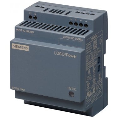 LOGO!POWER 12 V/4.5 A Regulated power supply input: 100-240 V AC (DC 110-300 V) output: 12 V DC/4,5 A