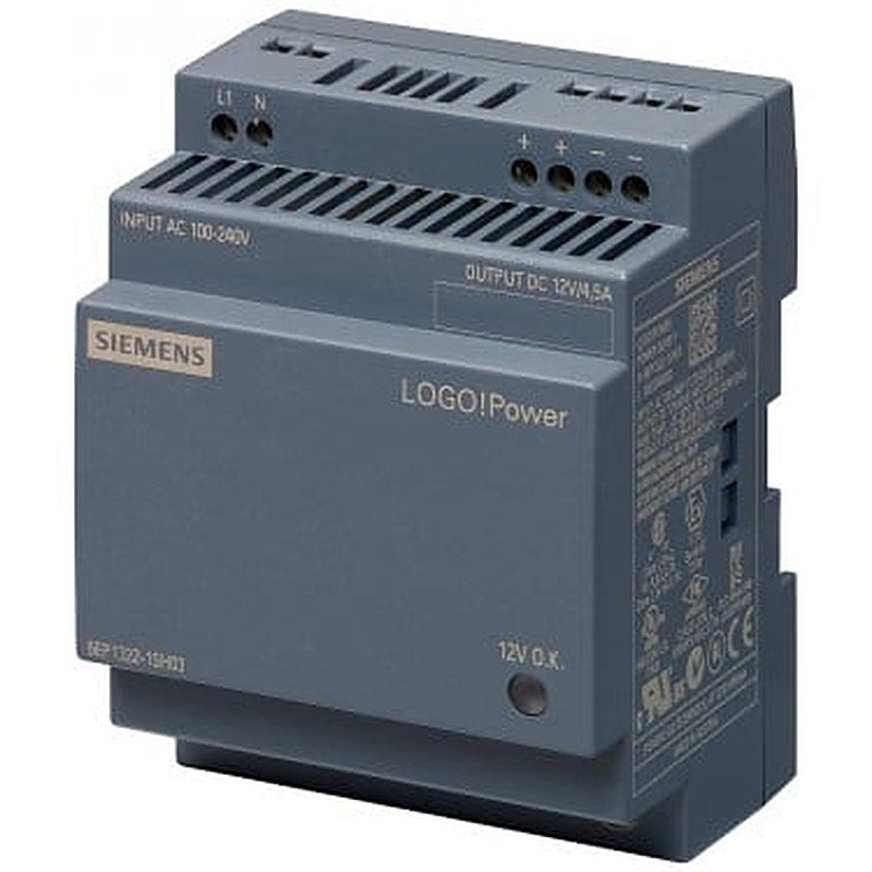 LOGO!POWER 12 V/4.5 A Regulated power supply input: 100-240 V AC (DC 110-300 V) output: 12 V DC/4,5 A