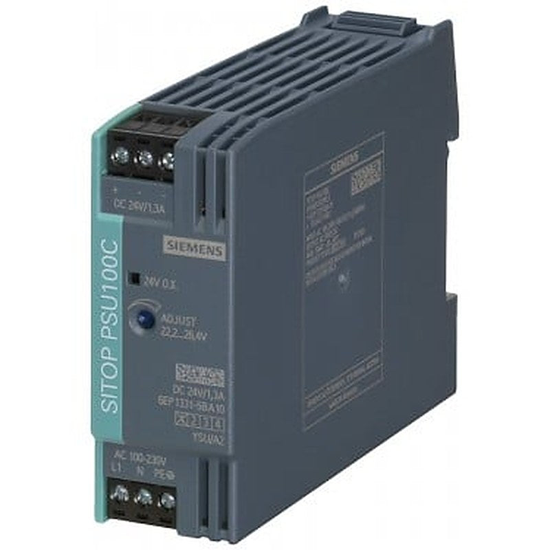 SITOP PSU100C 24 V/1.3 A stabilized power supply input: 120-230 V AC (110-300 V DC) output: 24 V DC/1.3 A *Ex approval no longer available*