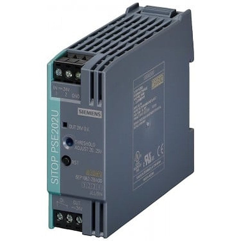 SITOP PSE202U NEC Class 2 Redundancy module Input/output: 24 V DC suitable for decoupling two SITOP power supplies Output power restricted to 100 VA