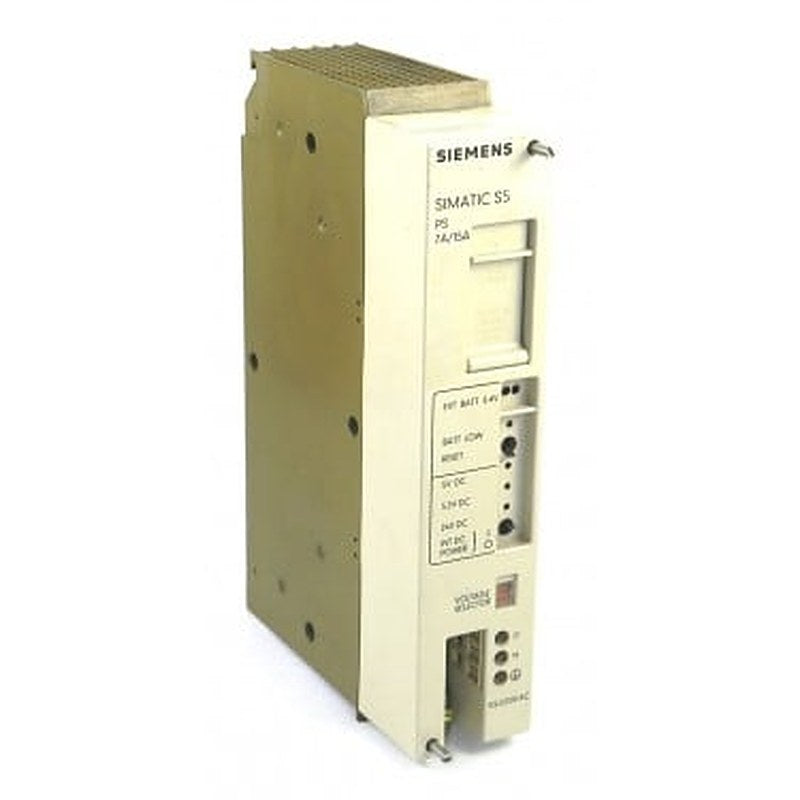 SIMATIC S5, 951 POWER SUP. UNIT F. S5-115U/H PLC W/O BACKUP BATTERY 115/230V AC; 5V DC, 7/15A