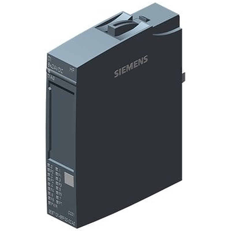 SIMATIC ET 200SP, digital input module, DI 8x 24VDC High Feature, input type 3 (IEC 61131), Sink input (PNP, active high), packaging unit: 10 pieces, suitable for BU type, A0, color code CC01, input delay: 0,05..20ms; channel diagnosis for: short circuit of sensor supply, wire break, power supply, channel failure LED