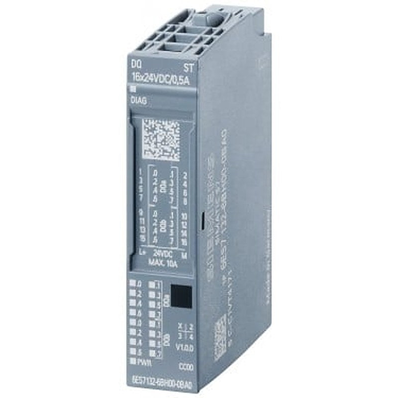 SIMATIC ET 200SP, digital output module, DQ 16x 24VDC/0.5A Standard, Pack quantity: 10 units, suitable for BU type A0, Color code CC00, Module diagnostics