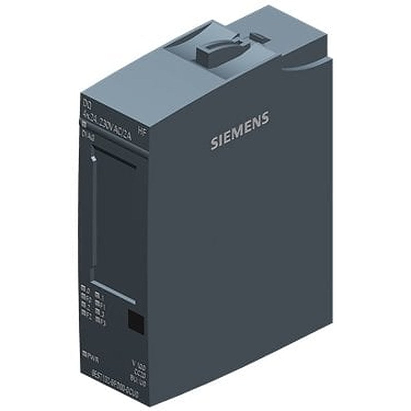 SIMATIC ET 200SP, digital output module DQ 4x 24..230V AC/2A HF packaging unit: 1 piece, two alternative modes: DQ and power control, fits to BU-Type U0, color code CC20, channel diagnosis