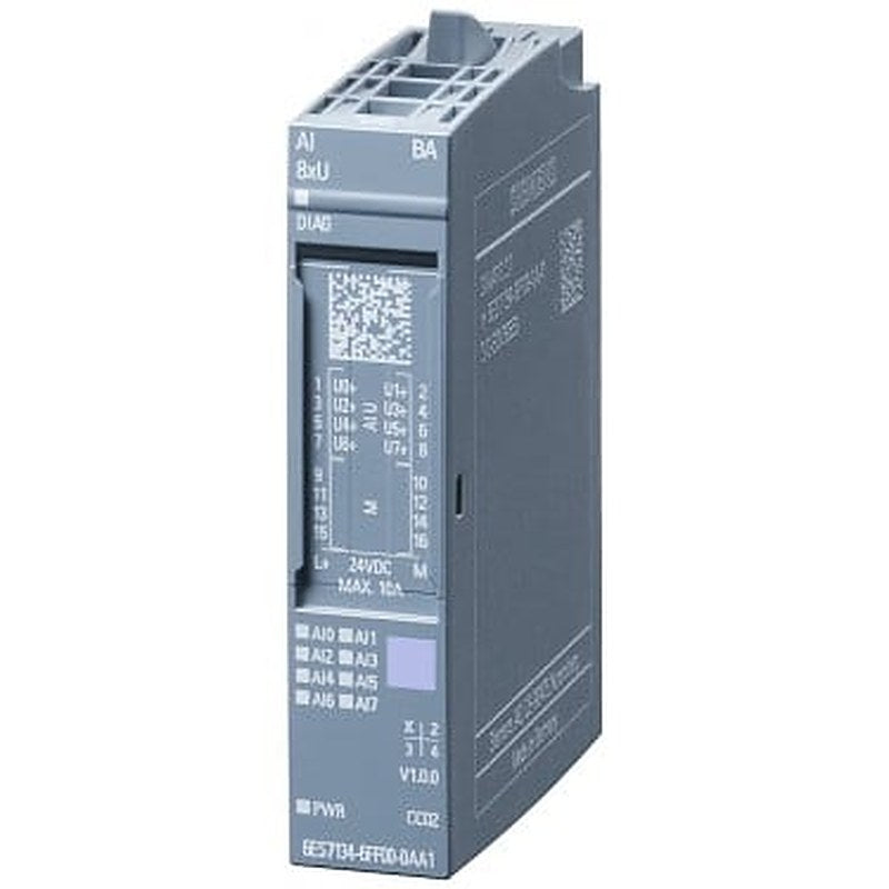 SIMATIC ET 200SP, Analog input module, AI 8XU Basic, suitable for BU type A0, A1, Color code CC02, Module diagnostics, 16 bit