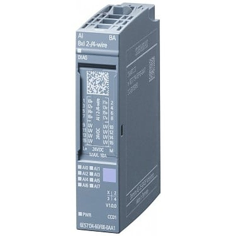 SIMATIC ET 200SP, Analog input module, AI 8XI 2-/4-wire Basic, suitable for BU type A0, A1, Color code CC01, Module diagnostics, 16 bit