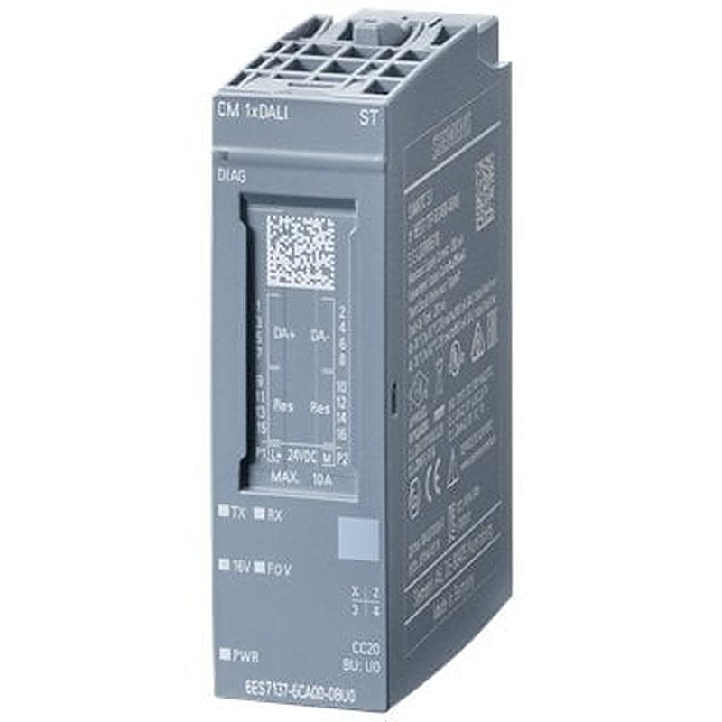 SIMATIC ET 200SP, CM 1x DALI, DALI master module, integrated DALI bus power supply 160 mA, up to 64 DALI control gears, 63 control devices, color code CC20, suitable for BU type U0