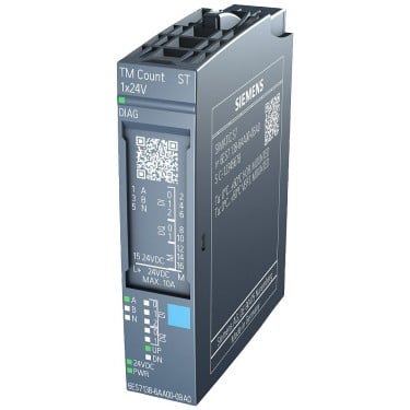 SIMATIC ET 200SP, TM count 1x 24 V counter module, 1 channel for 24 V incremental or pulse encoder, 3 DI, 2 DQ,