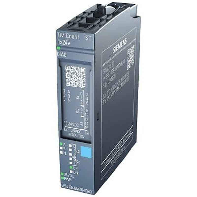SIMATIC ET 200SP, TM count 1x 24 V counter module, 1 channel for 24 V incremental or pulse encoder, 3 DI, 2 DQ,