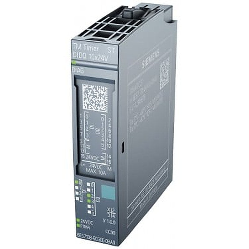 SIMATIC ET 200SP, TM timer DIDQ 10x 24V time-controlled digital inputs and outputs 4 DI, 6DQ with time stamp Count, PWM, oversampling