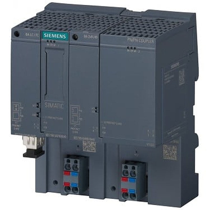SIMATIC PN/PN Coupler for deterministic data exchange between max.4 PN-Controller per subnet, also from subnet to subnet, PROFIsafe data exchange, I/O-, MSI-, MSO- and data record communication, redundant power supply, PN-connection via SIMATIC BusAdapter (BA), delivery w/o BusAdapter