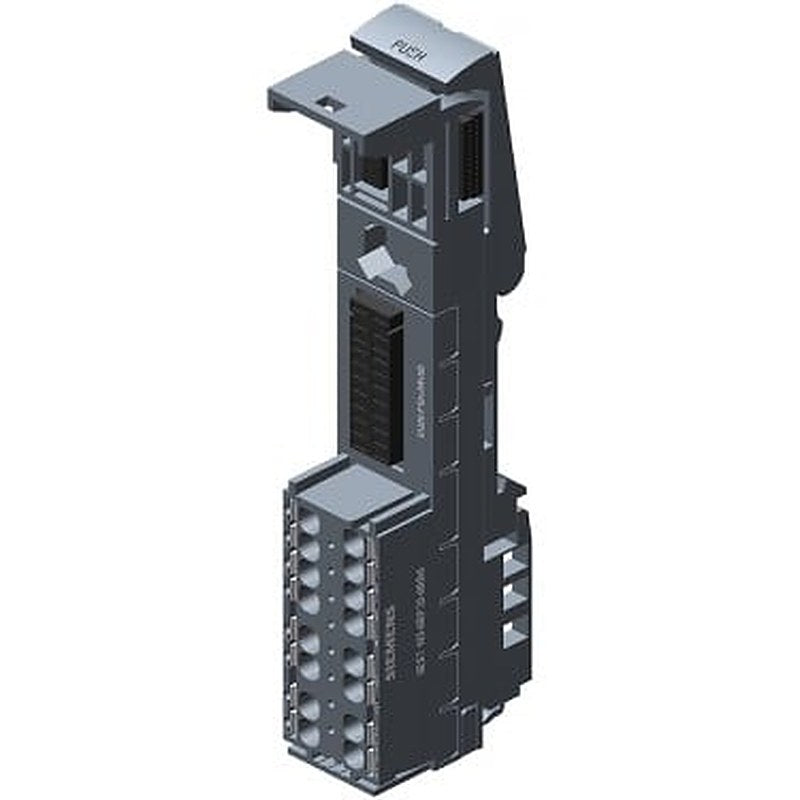 SIMATIC ET 200SP, BaseUnit BU20-P12+A4+0B, BU type B0, Push-in terminals, with 4 AUX terminals, bridged to the left, WxH: 20 mmx117 mm