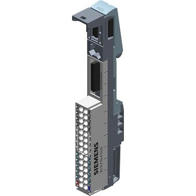 SIMATIC ET 200SP, BaseUnit BU15-P16+A10+2D, BU type A0, Pack quantity: 10 units, Push-in terminals, with 10 AUX terminals, New load group, WxH: 15 mmx141 mm