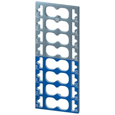 SIMATIC ET 200SP, 50 color-coded labels Color code CC02, for I/O modules, module-specific, for 16 push-in terminals