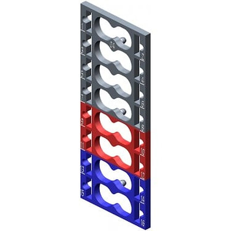 SIMATIC ET 200SP, 10 color-coded labels Color code CC04, for I/O modules, module-specific, for 16 push-in terminals