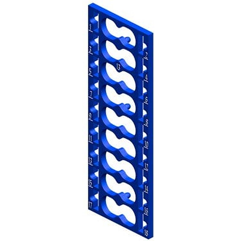 SIMATIC ET 200SP, 10 color identification labels, Color Code CC13, für PotDis-TB type P2, BR, blue, for 18 Push-in terminals