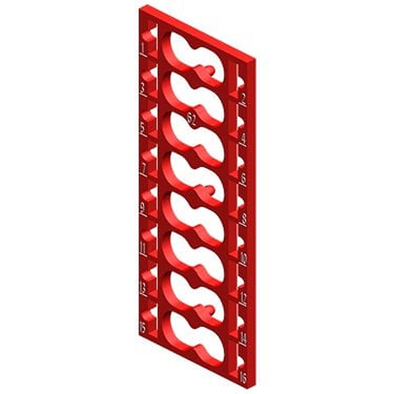 SIMATIC ET 200SP, 10 color identification labels, Color Code CC62, für PotDis-BU type P1, red, for 16 Push-in terminals