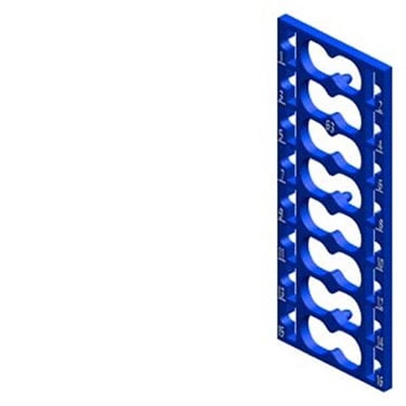SIMATIC ET 200SP, 10 color identification labels, Color Code CC63, für PotDis-BU type P2, blue, for 16 Push-in terminals