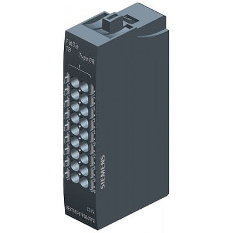 SIMATIC ET 200SP, Potential distributor module, PotDis terminal block, PotDis-TB-BR-W, 18 x internal bridged Push-In terminals no connection to P1, P2, AUX, Packaging Unit: 1 Piece,
