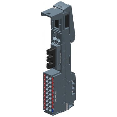 SIMATIC ET 200SP, Potential distributor module, PotDis-BaseUnit, PotDis-BU Typ P1, dark-colored, 17 x P1-potential, 1 x P2-potential, Push-In terminals. P1-, P2- and AUX-rail bridged to left BU, Packaging Unit: 1 Piece, WxH: 15mm x 117mm