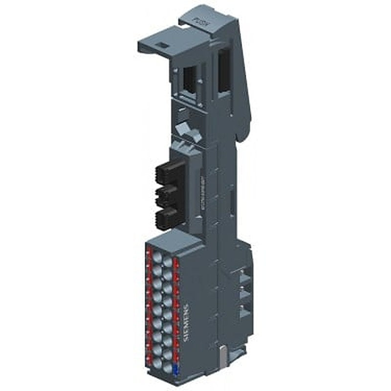 SIMATIC ET 200SP, Potential distributor module, PotDis-BaseUnit, PotDis-BU Typ P1, dark-colored, 17 x P1-potential, 1 x P2-potential, Push-In terminals. P1-, P2- and AUX-rail bridged to left BU, Packaging Unit: 1 Piece, WxH: 15mm x 117mm