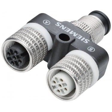 SIMATIC DP, Y-connector for ET 200 distributed I/O For double connection of I/Os via single cable to ET 200 5-pole M12