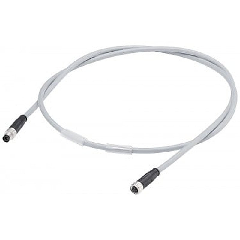 Power cable M8, both ends assembled with M8 connector and M8 socket, 4-pole, length 10 m