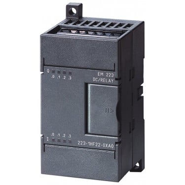 SIMATIC S7-200, Digital I/O EM 223, only for S7-22X CPU, 4 DI/4 DO relay, 5-30 V DC, 250 V AC
