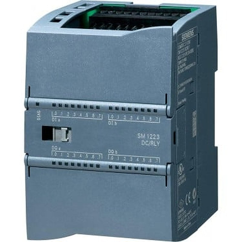 SIMATIC S7-1200, Digital I/O SM 1223, 16 DI/16 DO, 16 DI 24 V DC, Sink/Source, 16 DO, relay 2 A