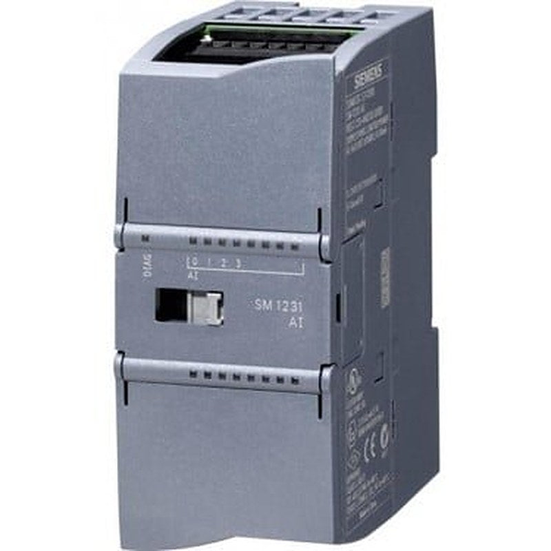 SIMATIC S7-1200, Analog input, SM 1231, 4 AI, +/-10 V, +/-5 V, +/-2.5 V, +/-1.25 or 0-20 mA/4-20 mA, 15 bit+sign bit