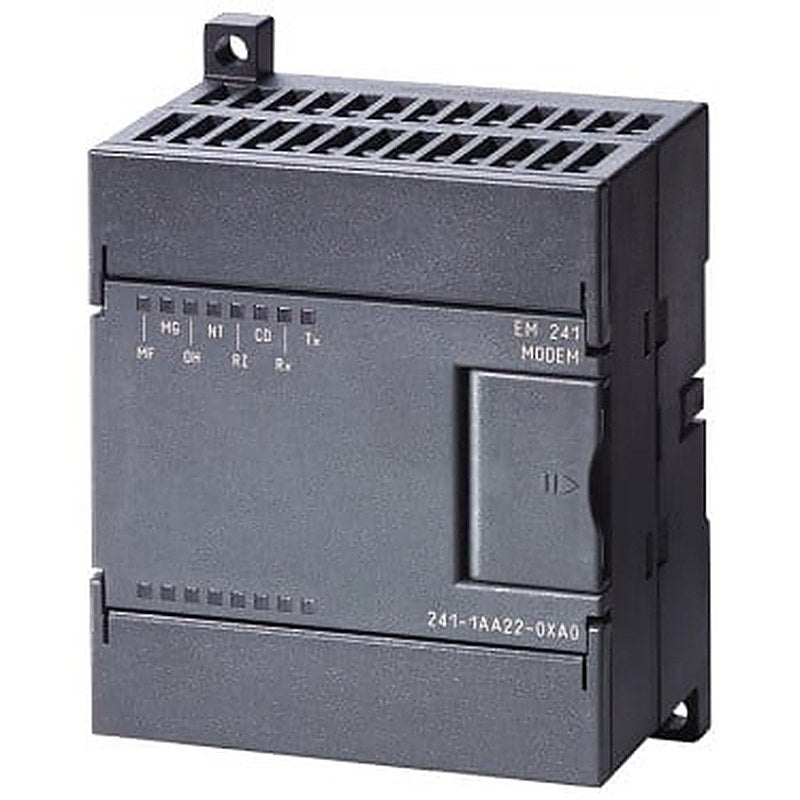 SIMATIC S7-200, Modem expansion module Analog modem, for PPI, MODBUS master/slave, SMS functionality and S7-200-to-S7-200 communication, callback and password protection