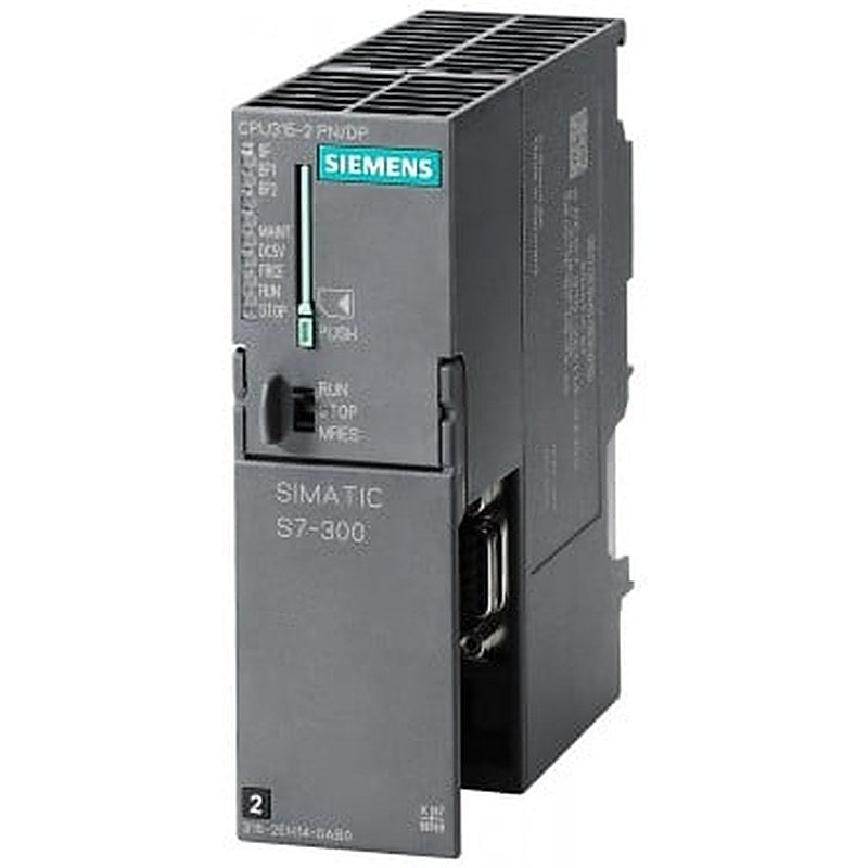 SIMATIC S7-300 CPU 315-2 PN/DP, Central processing unit with 384 KB work memory, 1st interface MPI/DP 12 Mbit/s, 2nd interface Ethernet PROFINET, with 2-port switch, Micro Memory Card required