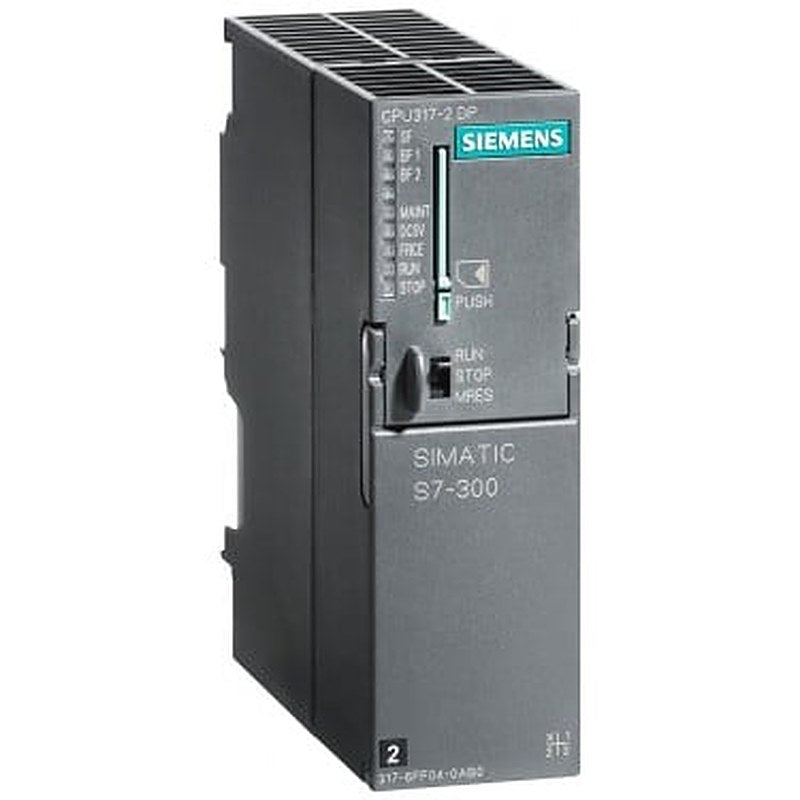 SIMATIC S7-300, CPU 317-2 DP, Central processing unit with 1 MB work memory, 1st interface MPI/DP 12 Mbit/s, 2nd interface DP master/slave Micro Memory Card required