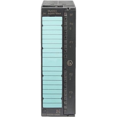 SIMATIC S7, digital output SM 322, isolated, 4 DO, 15 V / 20 mA 1 x 20-pole, for signals from the hazardous area, diagnostics-capable, PTB tested