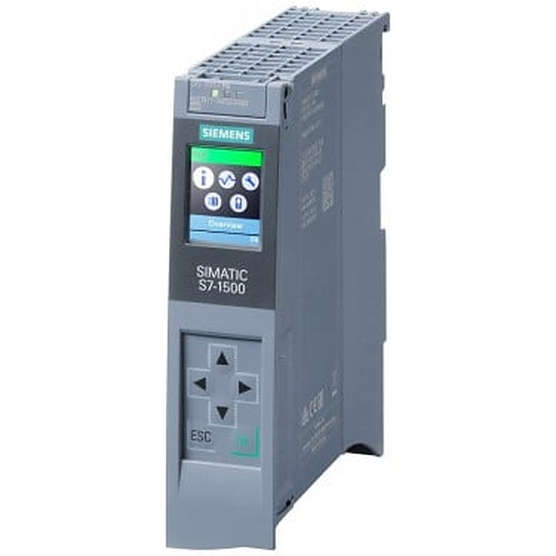 SIMATIC S7-1500, CPU 1511-1 PN, Central processing unit with working memory 150 KB for program and 1 MB for data, 1. interface: PROFINET IRT with 2 port switch, 60 NS bit-performance, SIMATIC memory card necessary