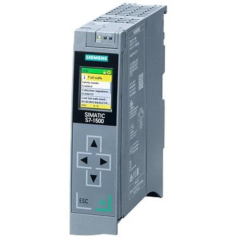 SIMATIC S7-1500T, CPU 1511TF-1 PN, Central processing unit with Work memory 225 KB for program and 1 MB for data, 1st interface: PROFINET IRT with 2-port switch, 60 ns bit performance, SIMATIC Memory Card required