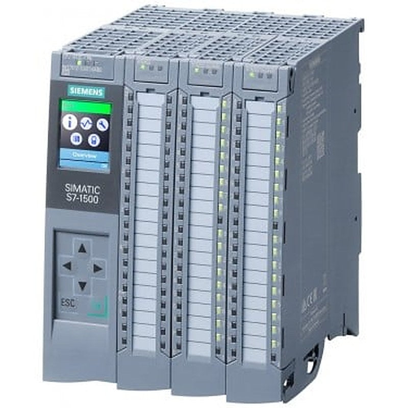 SIMATIC S7-1500 Compact CPU CPU 1512C-1 PN, central processing unit with working memory 250 KB for program and 1 MB for data, 32 digital inputs, 32 digital outputs, 5 analog inputs, 2 analog outputs, 6 high speed counters, 4 high speed outputs for PTO/PWM/frequency output 1. interface: PROFINET IRT with 2 port switch, 48 NS bit-performance, incl. front connector push-in, SIMATIC memory card necessary
