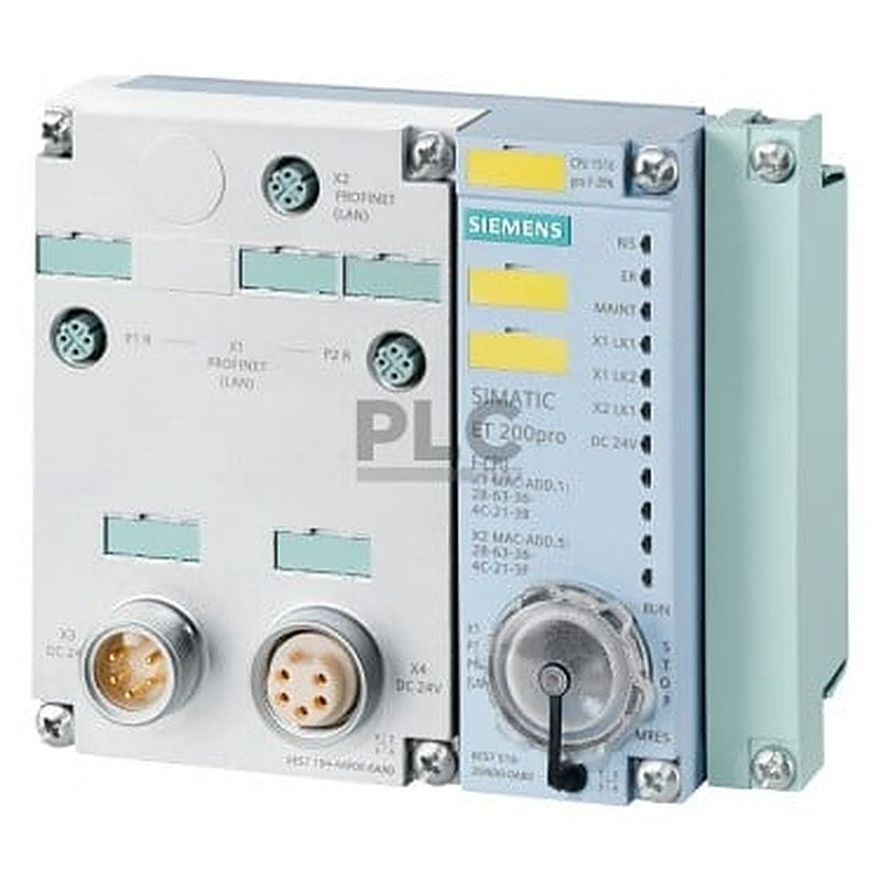 SIMATIC DP, CPU 1516PRO F-2 PN for ET 200pro, Central processing unit with work memory 1.5 MB for program and 5 MB for data, 1st interface: PROFINET IRT with 3-port switch, 2nd interface: PROFINET RT, 10 ns bit performance, degree of protection: IP65/67, SIMATIC Memory Card required, Connection module required