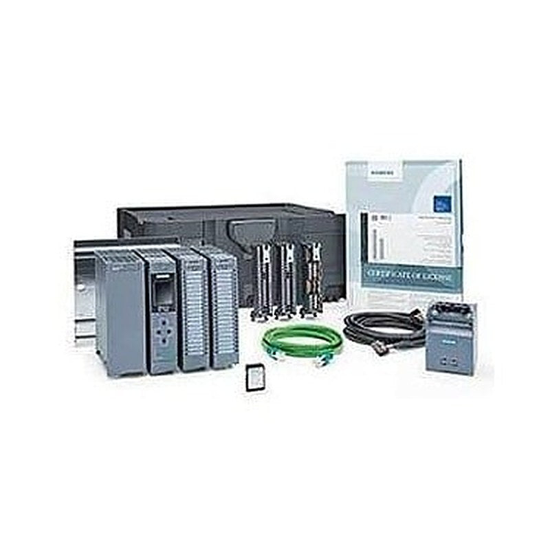 training pack CPU 1516-3 PN/DP Consisting of: S7-1500 CPU 1516-3 PN/DP, 1 MB/5 MB, 32 DI, 32 DQ, 8 AI, 4 AQ, SIMATIC Memory Card 24 MB, 4x 40-pole front connector Ethernet cable RJ45/RJ45 6 m Mounting rail, 482mm PM 24V/8A Software for training STEP 7 *** for educational purposes only