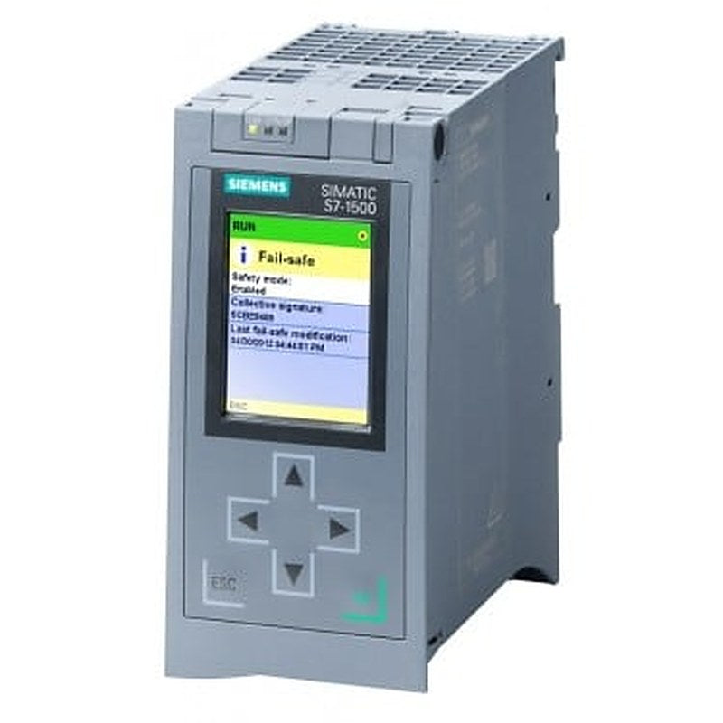 SIMATIC S7-1500F, CPU 1516F-3 PN/DP, central processing unit with work memory 1.5 MB for program and 5 MB for data, 1st interface: PROFINET IRT with 2-port switch, 2nd interface: PROFINET RT, 3rd interface: PROFIBUS, 10 ns bit performance, SIMATIC memory card required