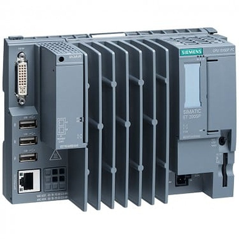 SIMATIC ET 200SP Open Controllers, CPU 1515SP PC. 4 GB RAM, 30 GB CFAST with WES 7 P 64 bit pre-installed, with S7-1500 software controller CPU 1505SP F pre-installed, Interfaces: 1x slot CFAST, 1x slot SD/MMC, 1x connection for ET 200SP bus adapter PROFINET 1x 10/100/1000 Mbit/s Ethernet, 3x USB, 1x DVI-I graphics card connection, Documentation on DVD, Restore DVD