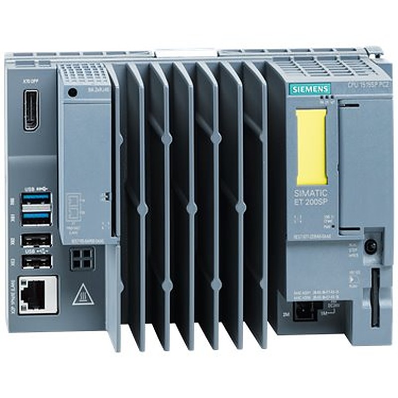 SIMATIC ET 200SP Open Controller, CPU 1515SP PC2 F + HMI 512PT, 8 GB RAM, 128 GB CFast with Windows 10 IoT Enterprise 64-bit, S7-1500 Failsafe Software Controller CPU 1505SP F and WinCC Runtime Advanced pre-installed, with 512 PowerTags license; Interfaces: 1x Slot CFast, 1x slot SD/MMC, 1x connection for ET 200SP bus Adapter PROFINET, 1x 10/100/1000 Mbit/s Ethernet, 2x USB 3.0, 2x USB 2.0, 1x display port, Documentation on CFast Restore image on CFast