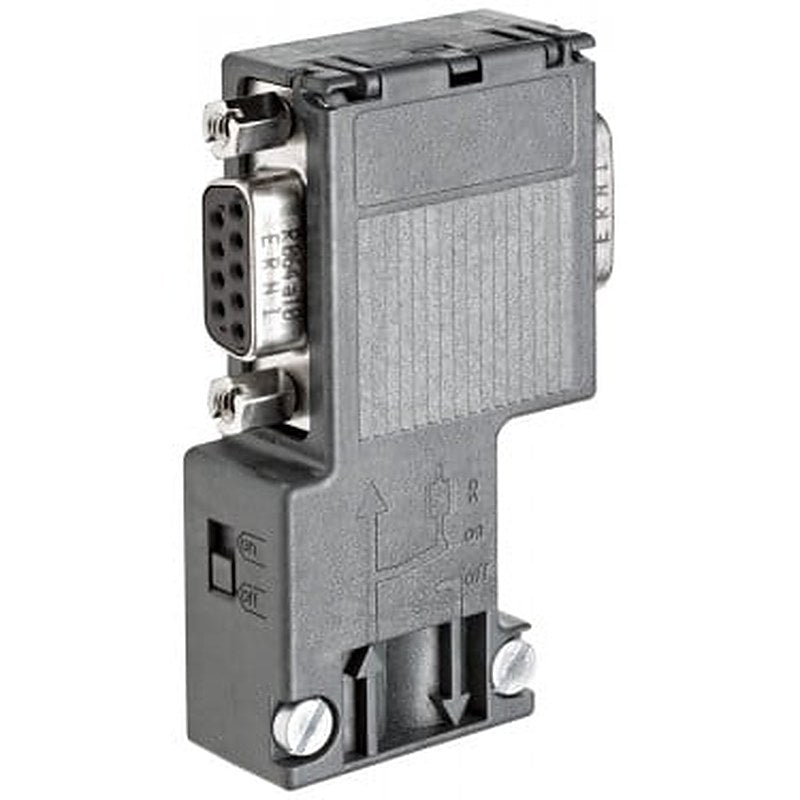 SIMATIC DP, Connection plug for PROFIBUS up to 12 Mbit/s 90° cable outlet, 15.8x 64x 35.6 mm (WxHxD), terminating resistor with isolating function, With PG receptacle
