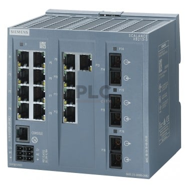SCALANCE XB213-3 managed Layer 2 IE switch 13x 10/100 Mbit/s RJ45 ports, 3x MM FO SC-port 1x console port, diagnostics LED, redundant power supply, IEC 62443-4-2 certified; temperature range 0 °C to +60 °C; DIN-rail mounting; default EtherNet/IP.