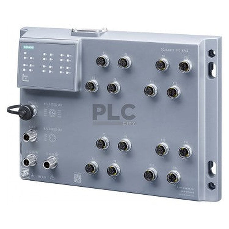 SCALANCE XP216 (EIP), managed IE switch, 12x 10/100 Mbit/s IEC 62443-4-2 certified; M12 ports, 4x 10/100/1000 Mbit/s M12 ports IP65, LED diagnostics, error signaling contact, redundant power supply, Ethernet/IP, network management, including dust caps, including electronic manual on CD-ROM, C-PLUG optional.